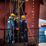 KIMI field service experts performing on-site overhauling, troubleshooting, machining, and measurement onboard.