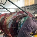 Overhauling of winches capstans and cranes at KIMI engineering workshop