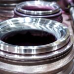 NDT inspection of reconditioned 2-stroke exhaust valve seat at KIMI’s quality control department.