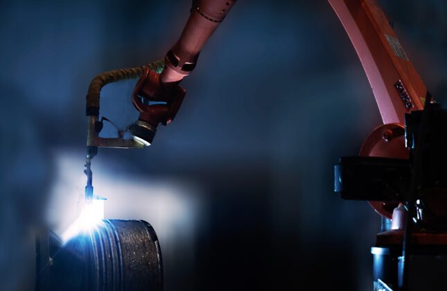AI robotic welding reconditioning of 2-stroke piston crown grooves at KIMI