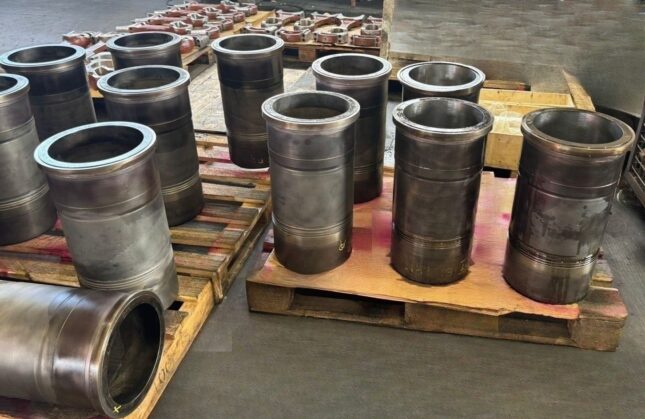4-stroke cylinder liners after overhauling process at KIMI workshop
