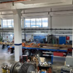 Straightening of 12 meter bent tail shaft at KIMI Marine Shaft Center