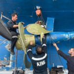 CPP propulsion system removal in dry dock for hub blades and shaft overhauling