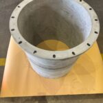 Final rudder stock Orkot bush ready for installation at KIMI Marine Shaft Center