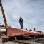Rudder system and blade removal in dry dock by KIMI Marine Shaft Center technicians