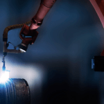 AI robotic welding reconditioning of 2-stroke piston crown grooves at KIMI