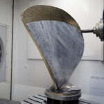 5-axis precision machining of CPP propeller blade surface at KIMI Marine Shaft Center