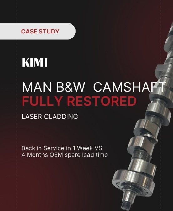 MAN B&W Marine Engine Camshaft Repair | Laser Cladding Journal Restoration by KIMI